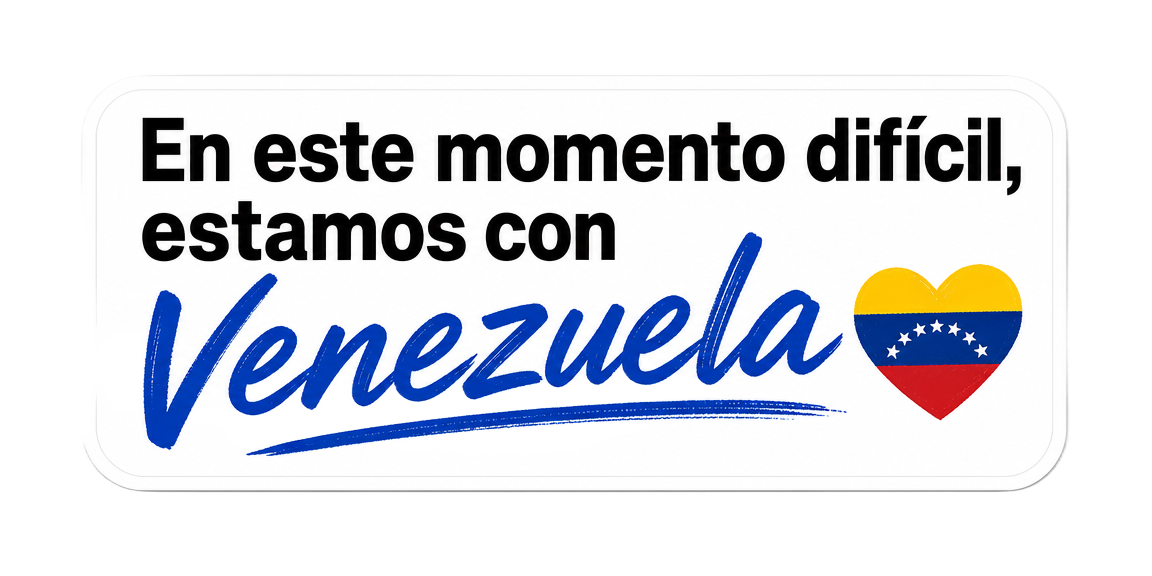 En este momento difícil, estamos con Venezuela